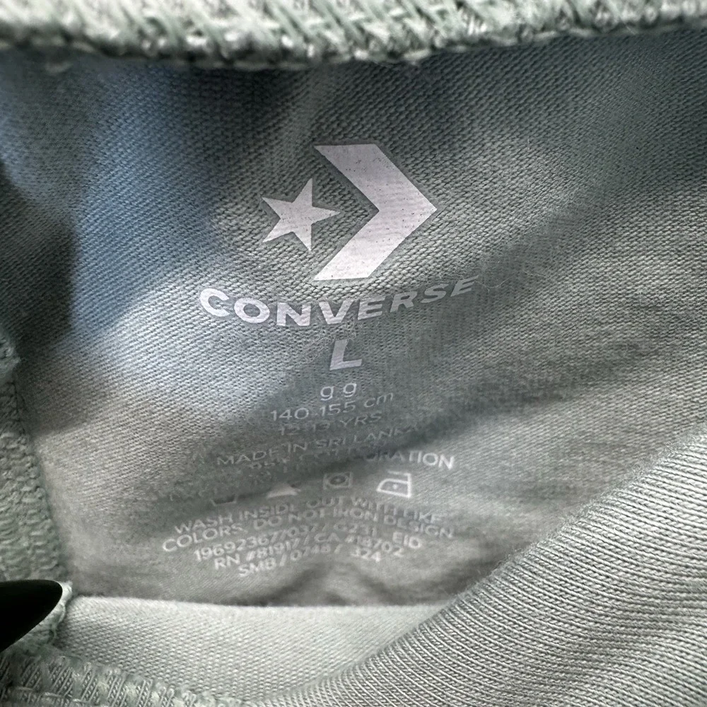 Converse Girls 2 Pc,‎ Size Large, Green Are Leggings White S/S Shirt NWT